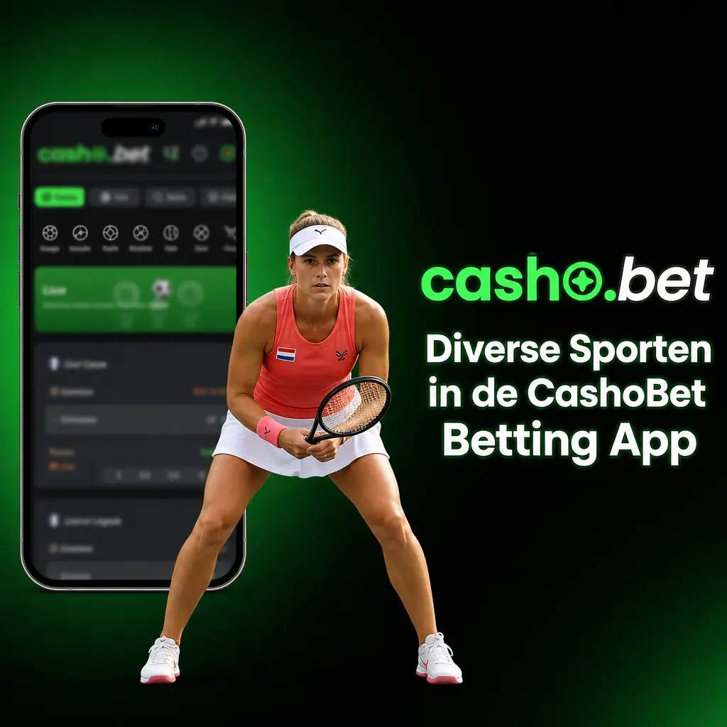 Overzicht van sporten in de CashoBet app